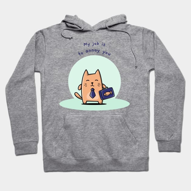 Annoying Cat Funny Hoodie by Tip Top Tee's